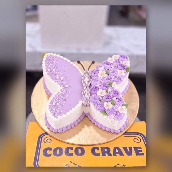 Purple Butterfly Shaped Cake in Lahore — delivered in Sabzazar, Lahore