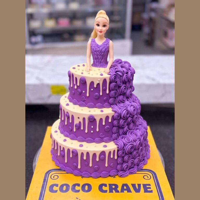 Custom Purple Cakes Design Cake Delivery Lahore - CocoCrave.pk