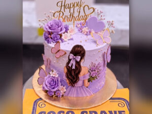 Purple Princess Doll Birthday Cake in Lahore