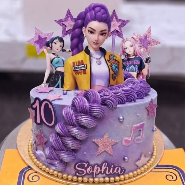 Purple Rockstar Girl Cake in Lahore — delivered in Gulberg, Lahore