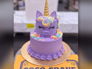 Purple Sleeping Unicorn Birthday Cake in Lahore — delivered in Lake City, Lahore