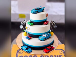 Racing Cars Three Tier Cake in Lahore — CocoCrave.pk Lahore