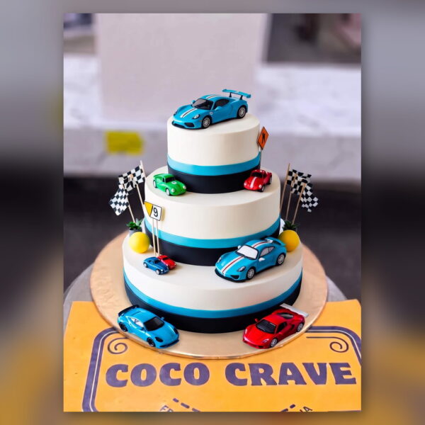 Racing Cars Three Tier Cake in Lahore — delivered in Lahore