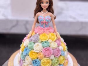Rainbow Rosette Doll Cake in Lahore