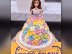 Rainbow Rosette Doll Cake in Lahore