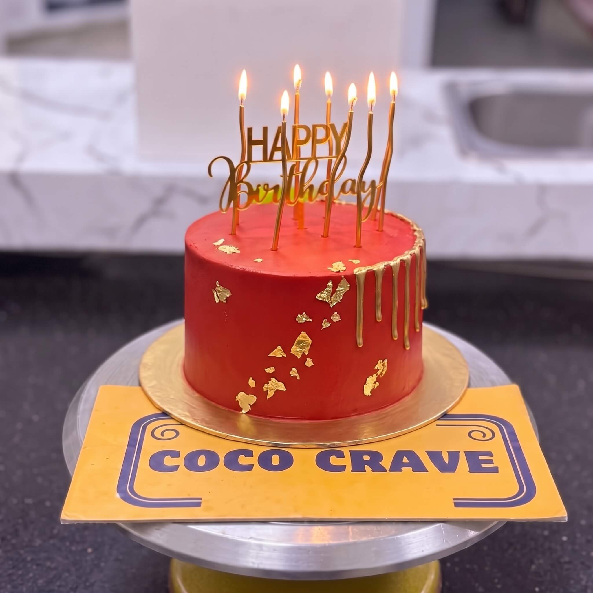Red Candlelight Birthday Cake in Lahore Red Candlelight Birthday Cake in Lahore — CocoCrave Lahore