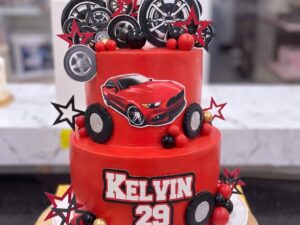 Red Racing Car Cake in Lahore