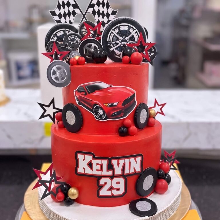Red Racing Car Cake in Lahore