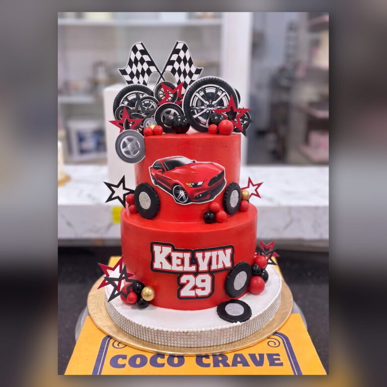 Red Racing Car Cake in Lahore