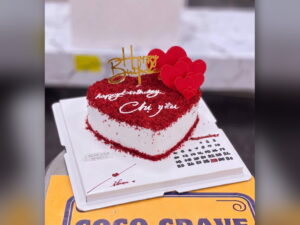 Red Velvet Heart Cake with Roses in Lahore — CocoCrave.pk Lahore