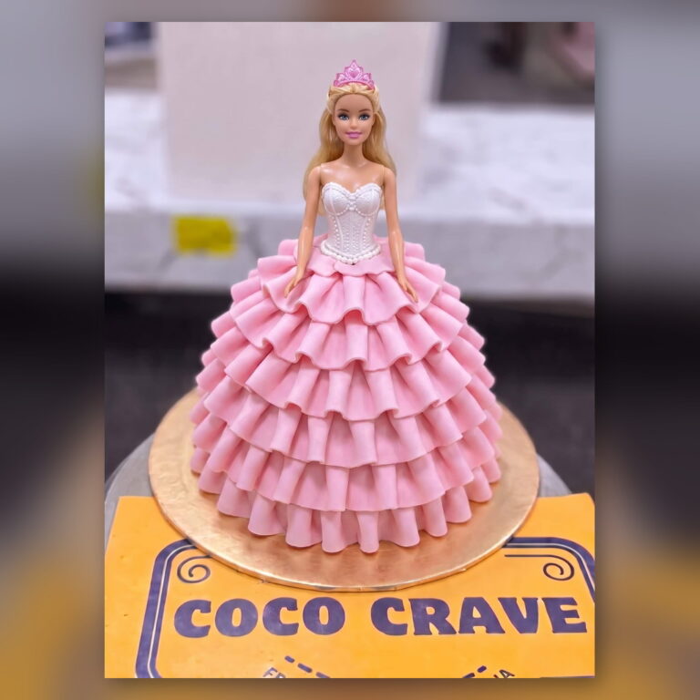 Ruffle Layer Barbie Doll Cake in Lahore