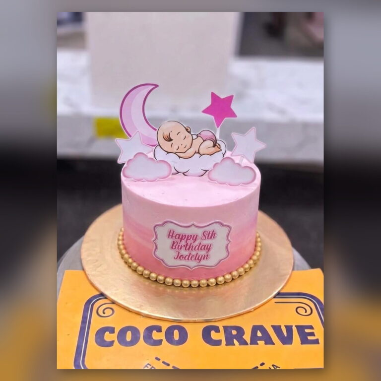 Sleeping Baby Moon and Stars Cake in Lahore