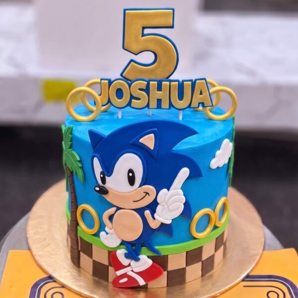 Sonic 5th Birthday Cake in Lahore — delivered in Lake City, Lahore