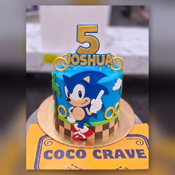 Sonic 5th Birthday Cake in Lahore — delivered in Lake City, Lahore
