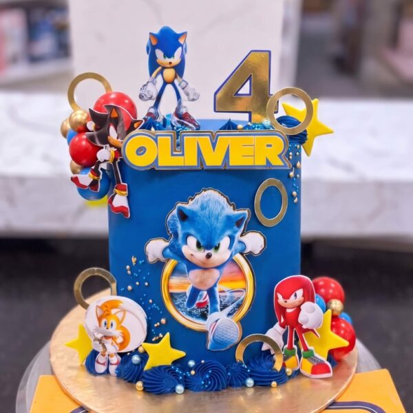 Sonic and Friends 4th Birthday Cake in Lahore — delivered in Lahore