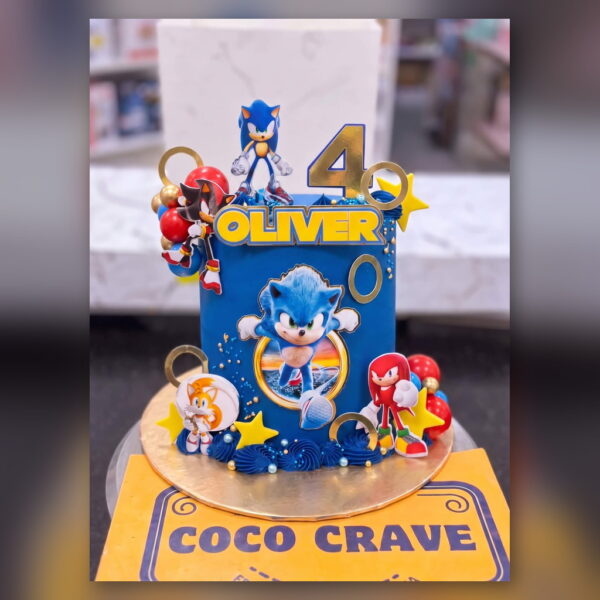 Sonic and Friends 4th Birthday Cake in Lahore — delivered in Lake City, Lahore