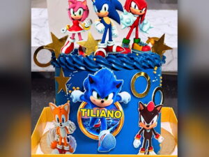 Sonic Friends Blue Birthday Cake in Lahore
