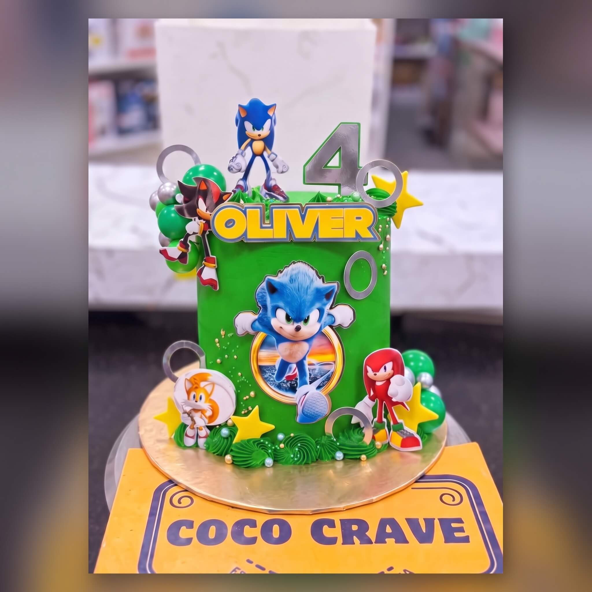 Sonic Friends Green Fourth Birthday Cake in Lahore Sonic Friends Green Fourth Birthday Cake in Lahore — CocoCrave Lahore