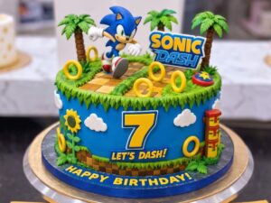 Sonic Palm Tree Birthday Cake in Lahore