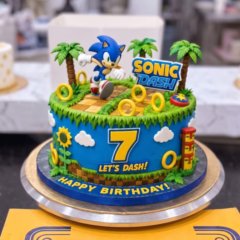 Sonic Palm Tree Birthday Cake in Lahore