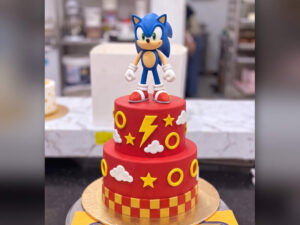 Sonic Red Two Tier Birthday Cake in Lahore