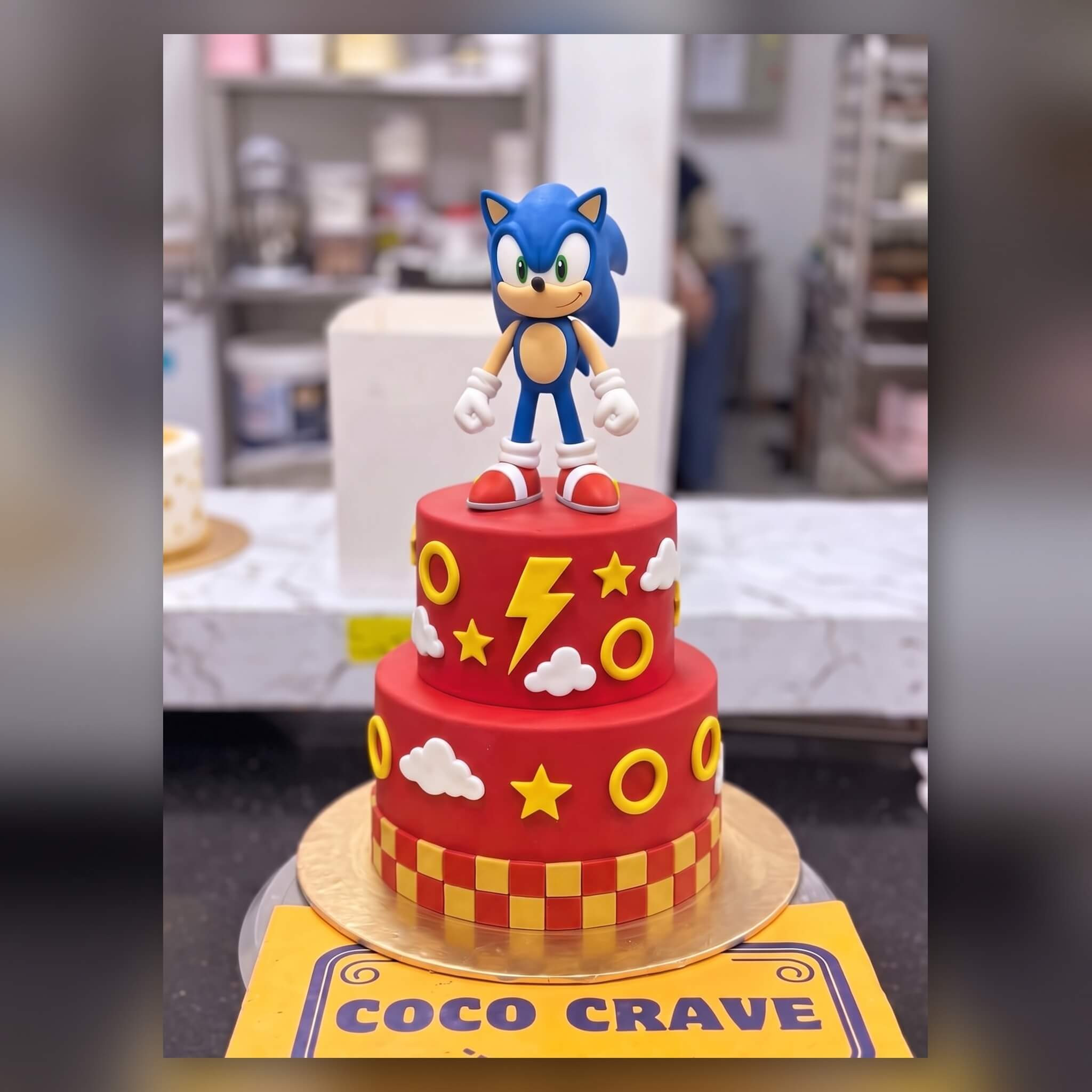 Sonic Red Two Tier Birthday Cake in Lahore Sonic Red Two Tier Birthday Cake in Lahore — CocoCrave Lahore