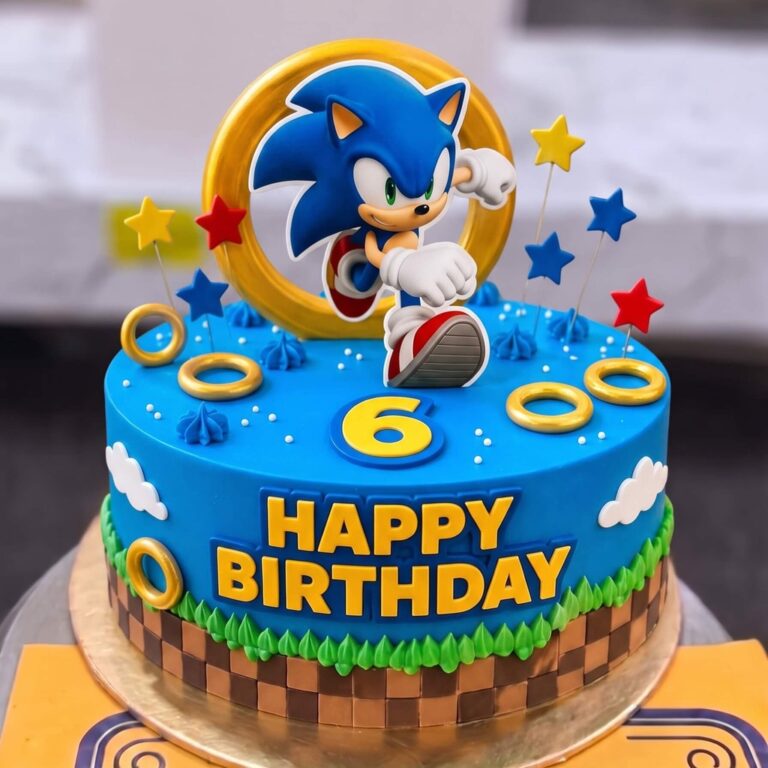 Sonic Rings 6th Birthday Cake in Lahore
