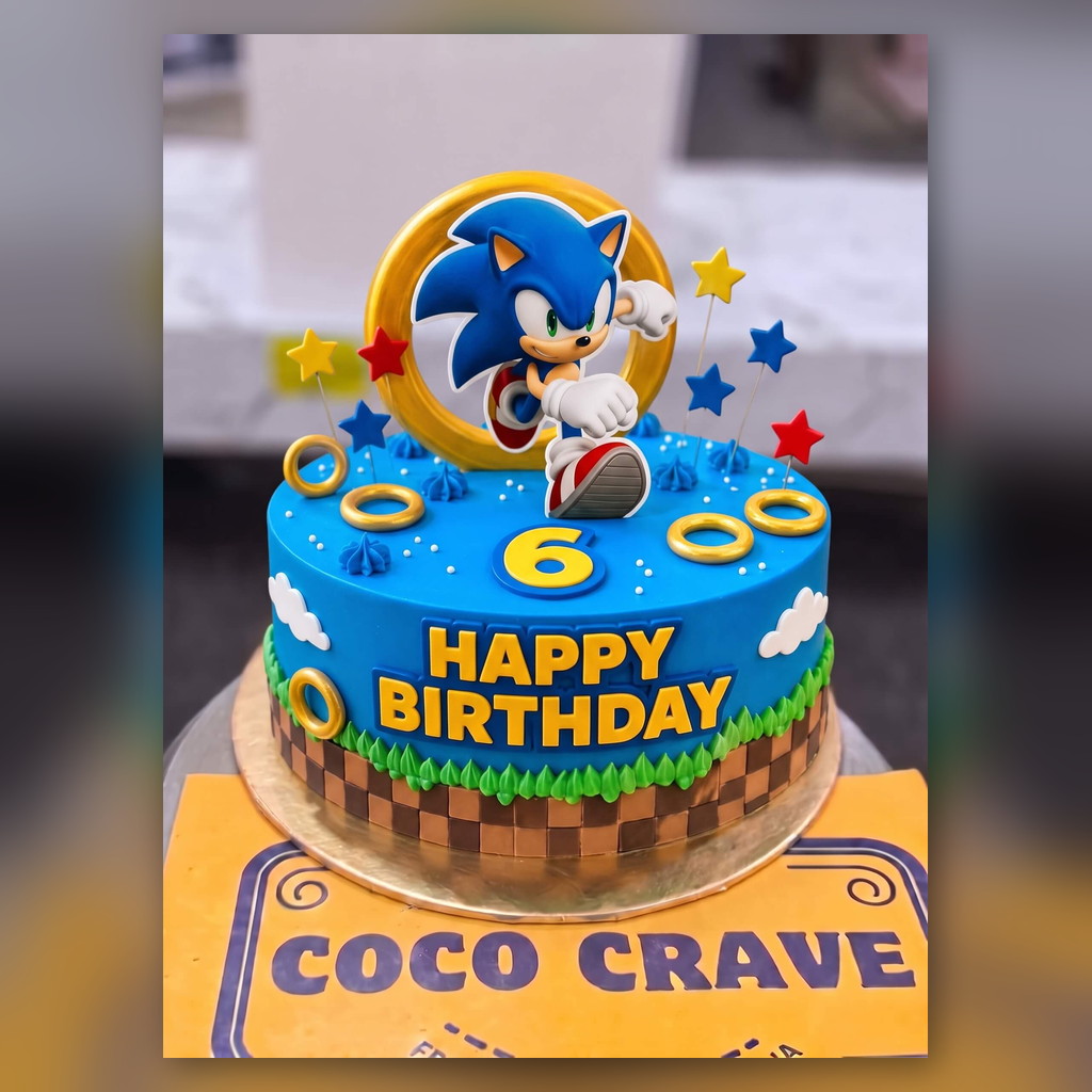 Sonic Rings 6th Birthday Cake in Lahore Sonic Rings 6th Birthday Cake in Lahore — CocoCrave.pk Lahore