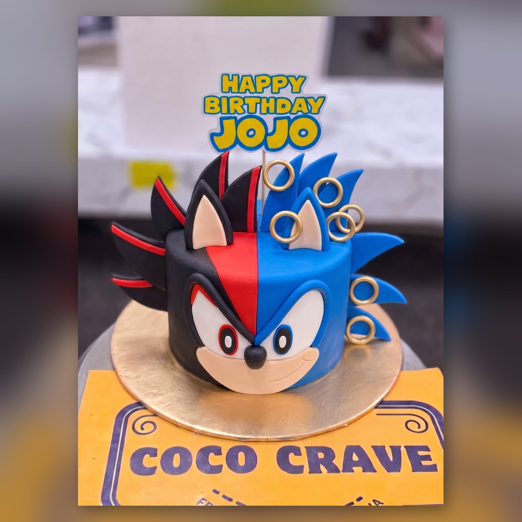 Sonic and Shadow Split Face Cake in Lahore Sonic and Shadow Split Face Cake in Lahore — CocoCrave.pk Lahore