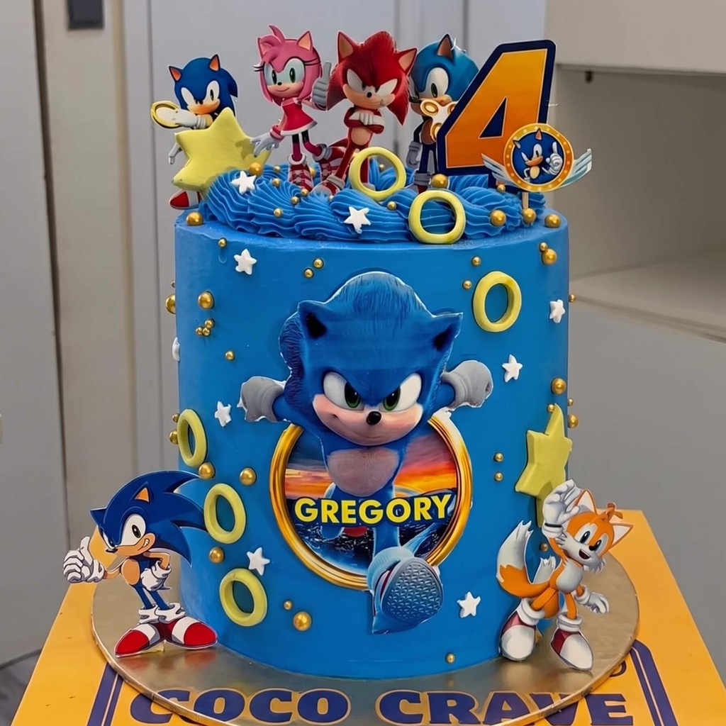 Sonic Team 4th Birthday Cake in Lahore — CocoCrave.pk Sonic Cakes by CocoCrave.pk — premium sonic cakes delivered in Lahore