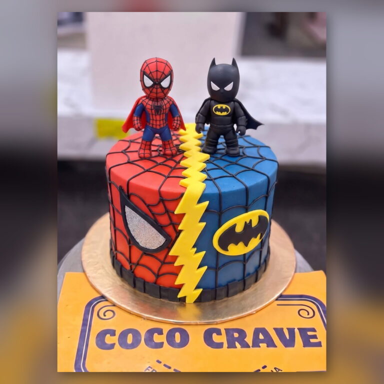 Spiderman and Batman Cake in Lahore