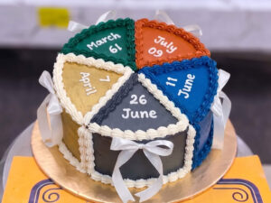 Three Colour Friendship Heart Cake in Lahore — CocoCrave Lahore