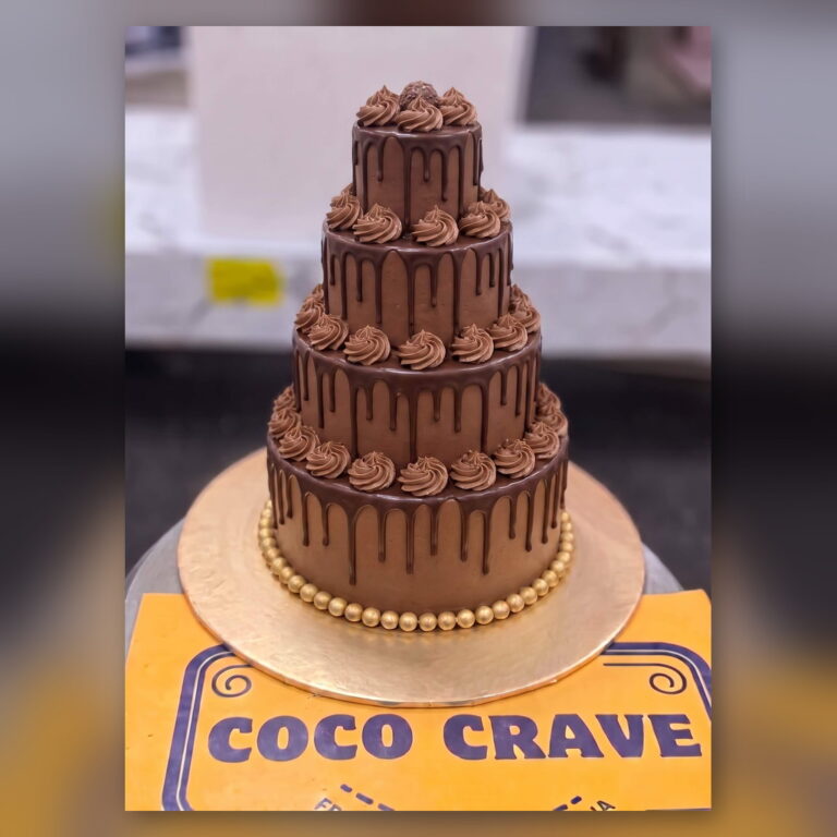 Three Tier Chocolate Drip Cake in Lahore