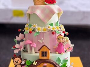 Three Tier Fairy House Cake in Lahore