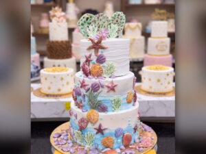 Three Tier Mermaid Under the Sea Cake in Lahore