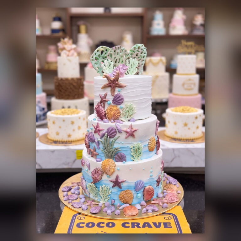 Three Tier Mermaid Under the Sea Cake in Lahore
