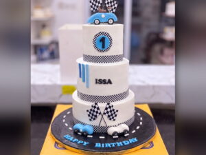 Three Tier Racing Car Cake in Lahore