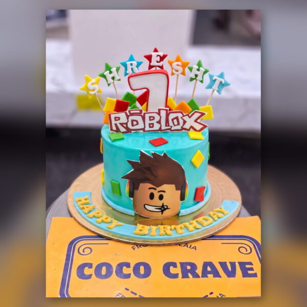 Turquoise Roblox 7th Birthday Cake in Lahore — delivered in Lake City, Lahore