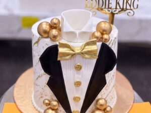 Tuxedo 60th Birthday Cake in Lahore