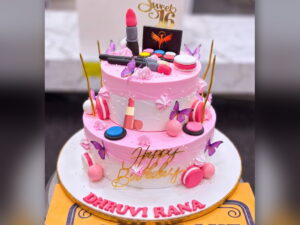 Two Tier Barbie Makeup Cake in Lahore — CocoCrave.pk Lahore