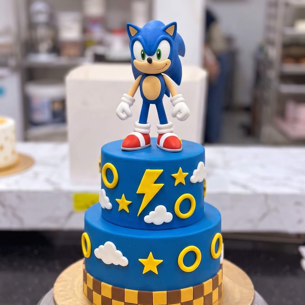 Two Tier Blue Sonic Birthday Cake in Lahore — CocoCrave.pk Two Tier Blue Sonic Birthday Cake in Lahore by CocoCrave.pk — two tier Sonic character cake in Blue
