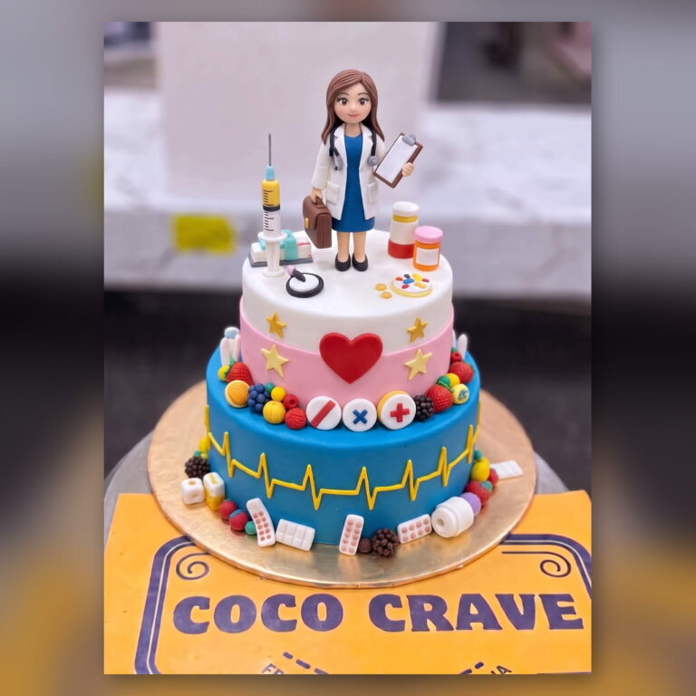 Two Tier Doctor Theme Cake in Lahore