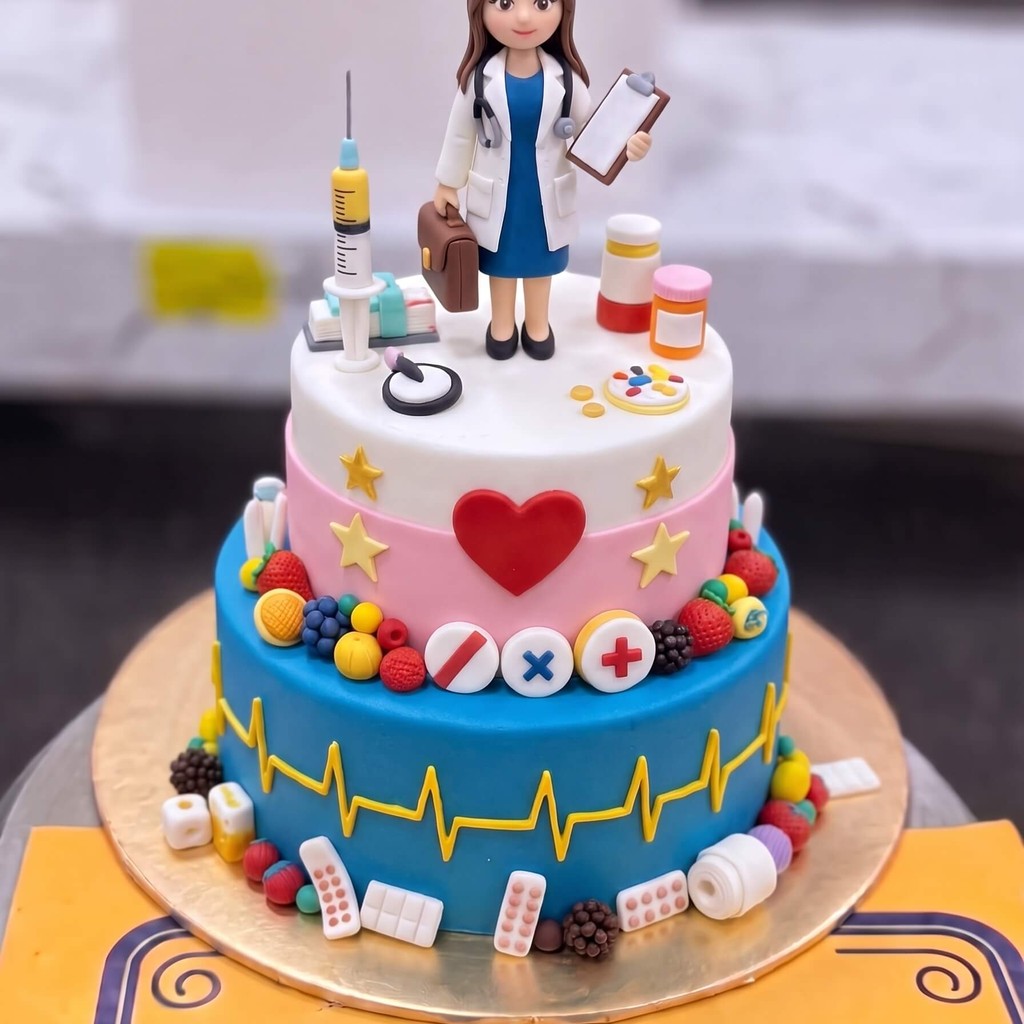 Two Tier Doctor Theme Cake in Lahore Two Tier Doctor Theme Cake by CocoCrave.pk in Lahore