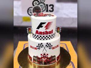Two Tier F1 Racing Cake in Lahore — CocoCrave.pk Lahore