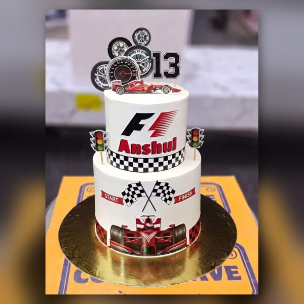 Two Tier F1 Racing Cake in Lahore — delivered in Lahore