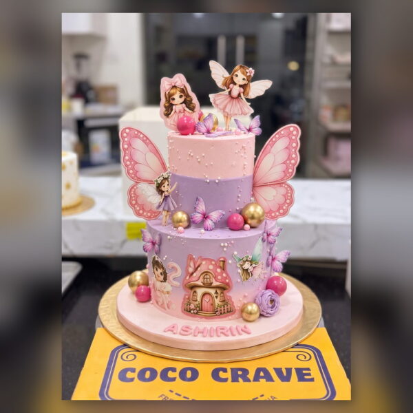 Two Tier Fairy House Cake with Wings in Lahore — delivered in Awt Society, Lahore