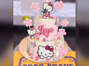 Two Tier Hello Kitty Blossom Cake in Lahore — CocoCrave.pk Lahore