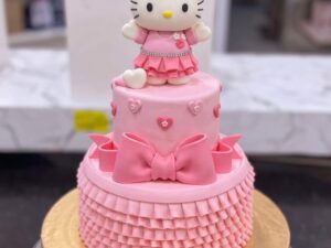 Two Tier Hello Kitty Bow Cake in Lahore