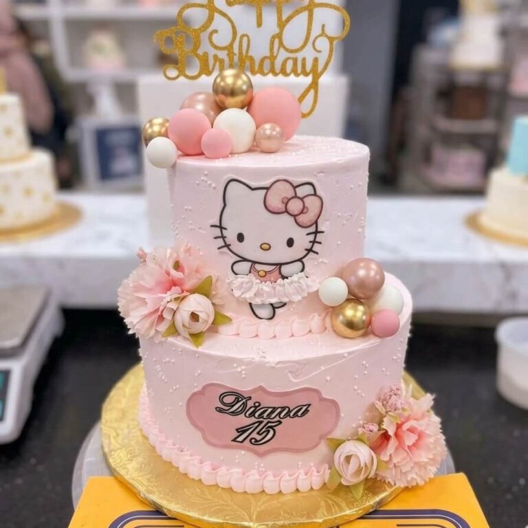 Two Tier Hello Kitty Cake in Lahore