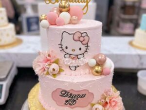 Two Tier Hello Kitty Cake in Lahore